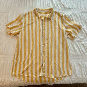 Yellow Striped Men's Shirt